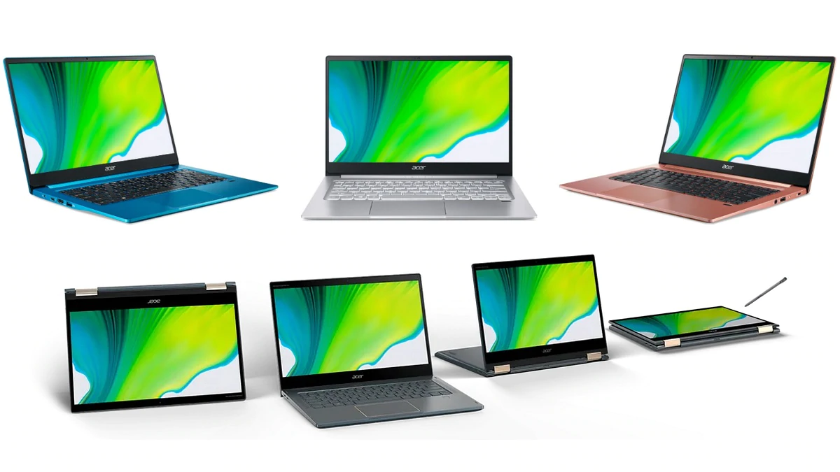 Acer Swift 3, Acer Swift 5 With 11th-Gen Intel Core CPUs and Acer Spin 7 With Snapdragon 8cx 5G SoC Launched